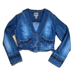 Western Women's Cropped Denim Jacket